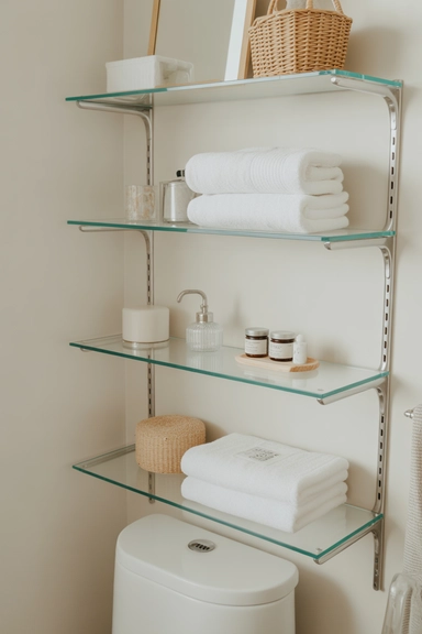 Glass Shelf Installations for a Light Look