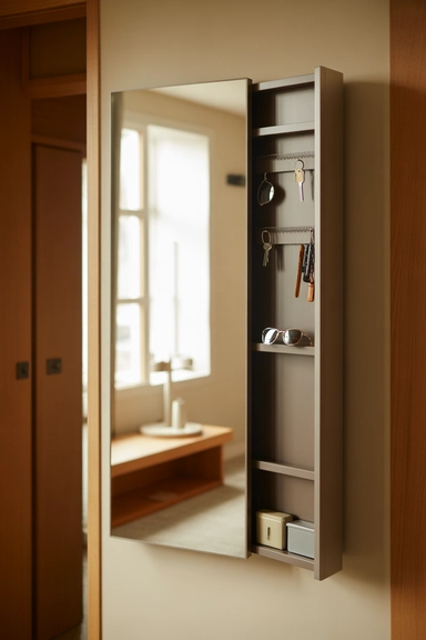 Mirror Storage That Adds Function Without Bulk