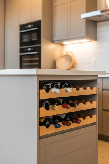  Wine Storage Integrated Into the Island