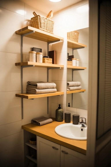 Wooden Shelves That Add Warmth Without Bulk