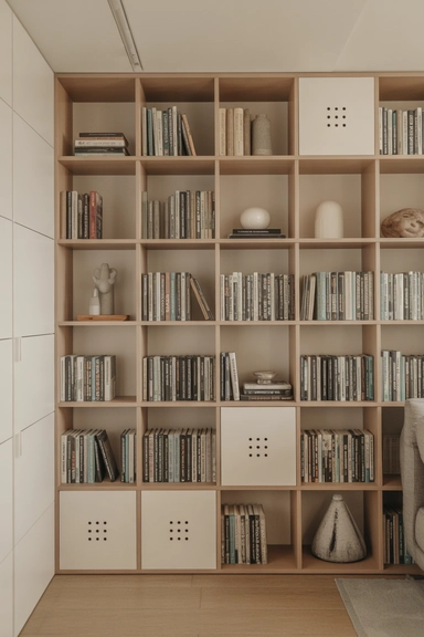 Cube Storage for Books Without Heavy Shelving