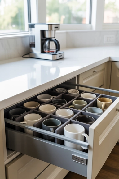  Mug Drawer Storage That Clears the Counter Completely