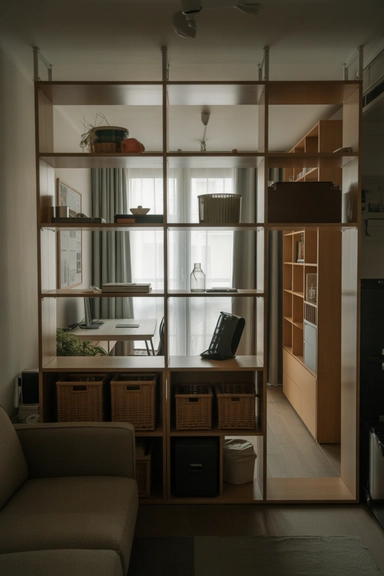25 Small Living Room Storage Ideas That Reduce Visual Clutter 10 Open-Back Shelving That Defines Zones Without Closing Space