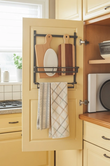 23 Under $20 Kitchen Organizer Ideas for Small Kitchens 10 Over-the-Cabinet Door Storage Racks