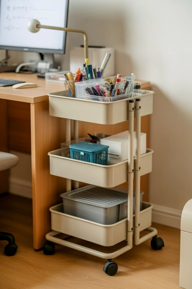 Rolling Cart Bins for Mobile Storage