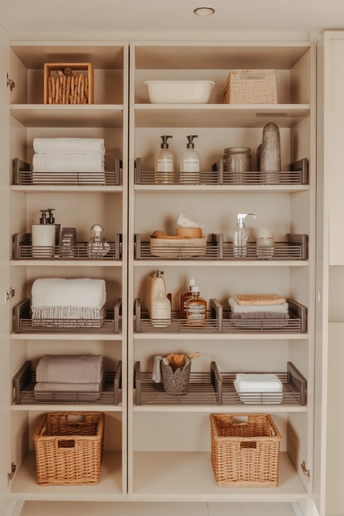 Shelf Dividers for Structured Cabinet Layers