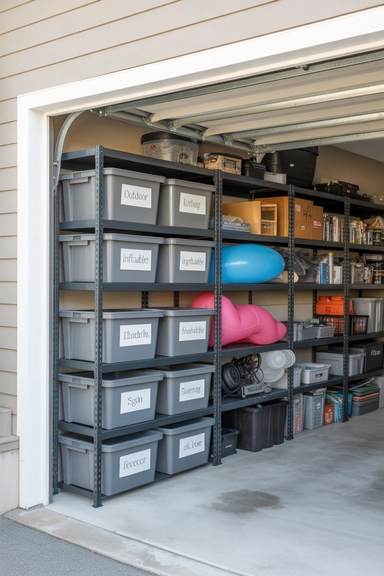23 Holiday Decoration Storage Ideas That Prevent Chaos Every Year 10 Stackable Bins for Outdoor Decorations