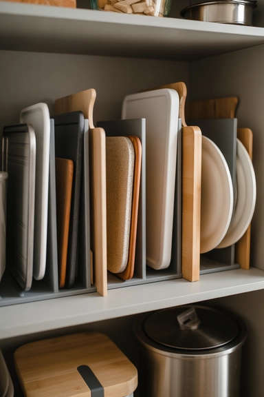 Use Vertical Dividers for Baking Sheets and Trays
