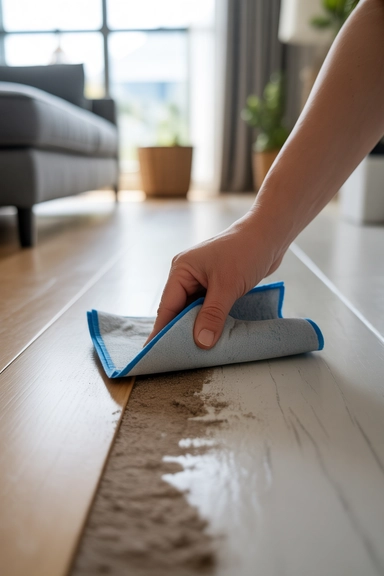 15 Dryer Sheet Cleaning Hacks That Actually Work 2 Dryer Sheets Wipe Baseboards Clean in One Pass