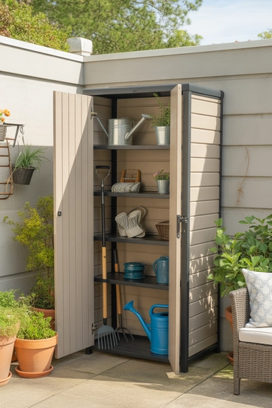 Use a Waterproof Outdoor Storage Cabinet
