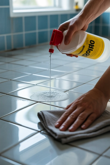 Hydrogen Peroxide Bleaches Grout Without Damaging It