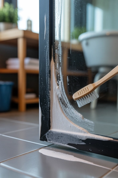 15 Glass Shower Door Cleaning Hacks That Actually Work 4 Baking Soda Paste Tackles Stubborn Buildup in Corners