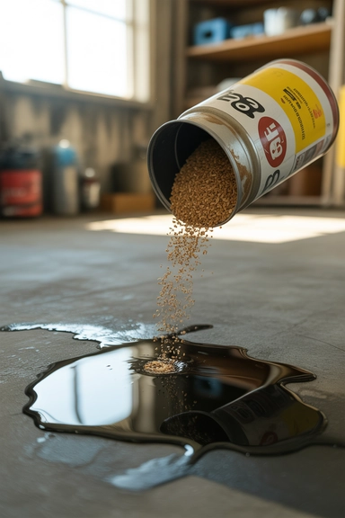 15 Garage Cleaning Hacks to Clean and Organize Fast 4 Cat Litter Absorbs Fresh Oil Stains Before They Set