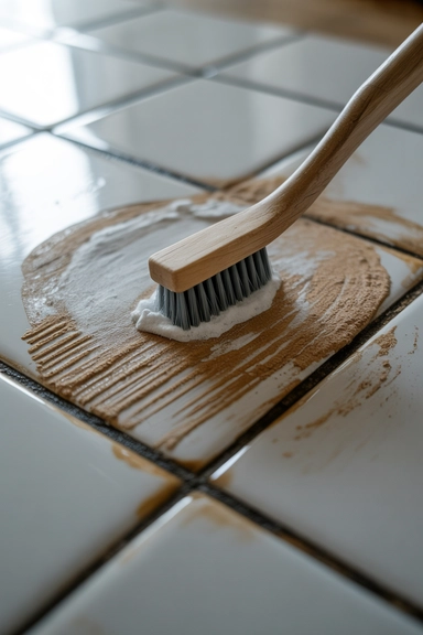 Baking Soda Paste Lifts Grout Stains Without Scrubbing Forever