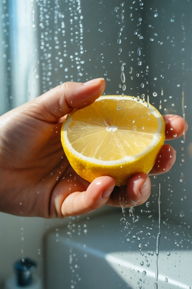 15 Glass Shower Door Cleaning Hacks That Actually Work 7 Lemon Juice and Salt Make a Natural Scrubbing Paste