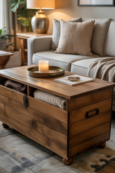 Store Blankets in a Decorative Storage Chest