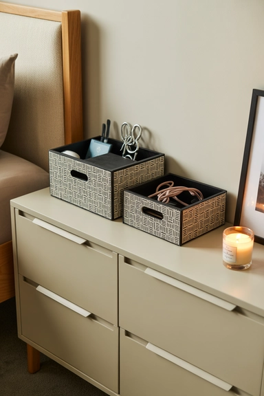 23 Bedroom Dresser Organization Ideas for a Clutter-Free Room 7 Use Decorative Storage Boxes for Hidden Clutter