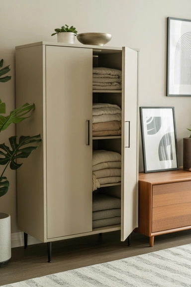 Use a Blanket Storage Cabinet