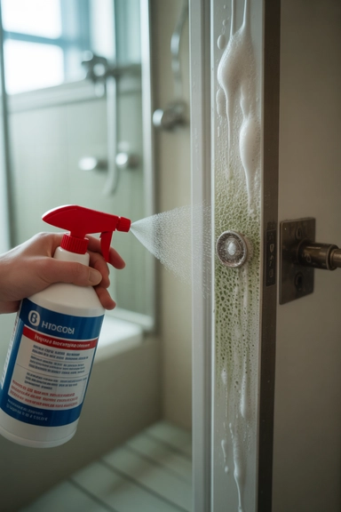 15 Glass Shower Door Cleaning Hacks That Actually Work 9 Hydrogen Peroxide Kills Mold on Door Seals