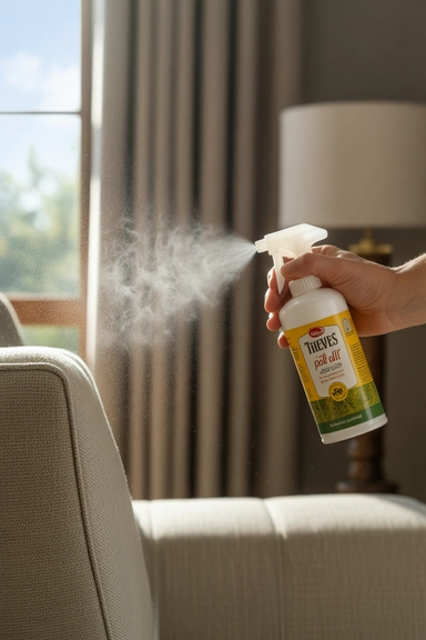 Thieves Oil Blend Cleans and Deodorizes Fabric