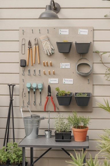 Use Hanging Storage for Plant Tools