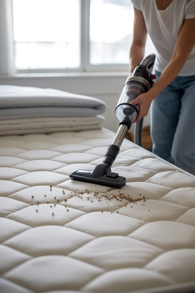Vacuum the Mattress Surface Before Putting Fresh Sheets On