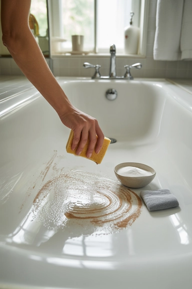 Baking Soda Scrub to Remove Bathtub Stains