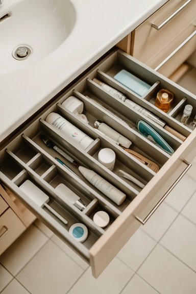 23 Bathroom Drawer Organization Ideas That Last 2 Custom-Fit Dividers That Lock Categories in Place