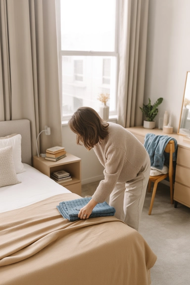 The 10-Minute Reset Hack That Makes Bedroom Cleaning Feel Easier