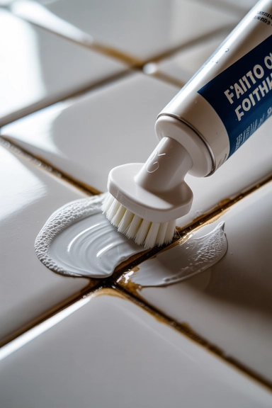 Dish Soap and Hot Water Maintain Clean Grout Weekly
