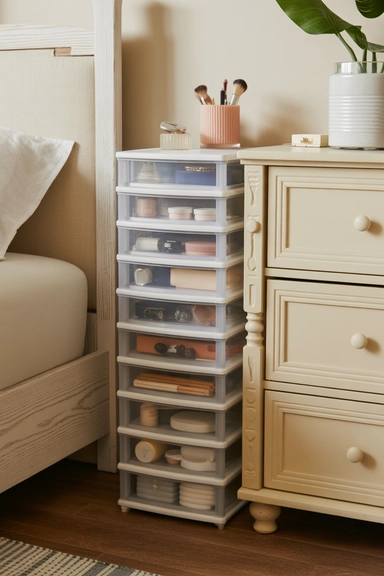 23 Bedroom Dresser Organization Ideas for a Clutter-Free Room 11 Add Drawer Towers for Extra Organization