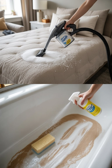 21 Baking Soda Cleaning Hacks Every Homeowner Should Know 11 Brighten Bathroom Bathtubs and Showers