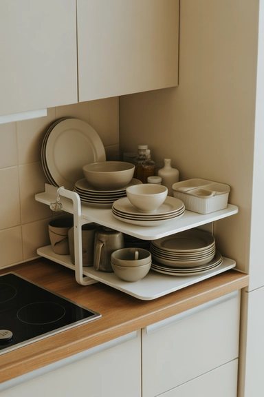 22 Genius Tiny Kitchen Storage Without Cabinets 11 Countertop Expandable Organizer for Controlled Layers