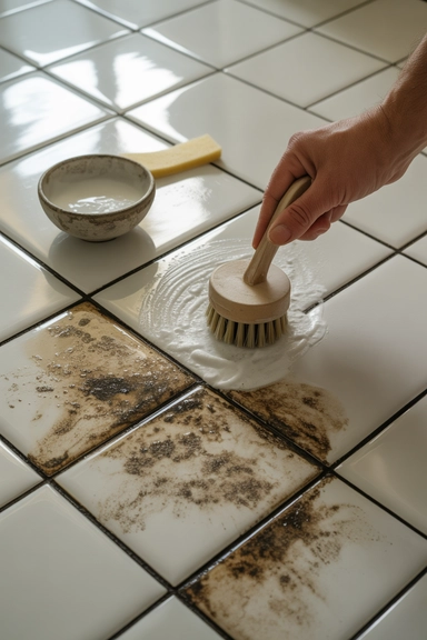 Shower Grout Mold Cleaning Hack