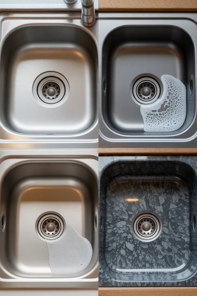 Sink Cleaning Methods by Surface Type
