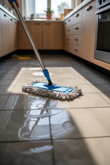 Lemon Juice Brightens Light Grout Between Deep Cleans