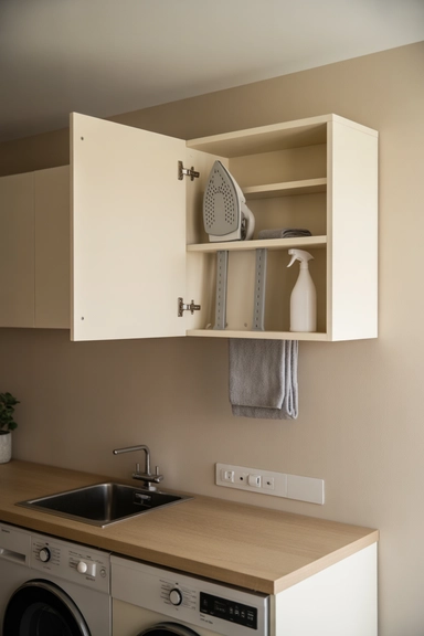 21 Smart Laundry Room Storage Ideas That Save Space 12 Wall Mounted Ironing Board Cabinets