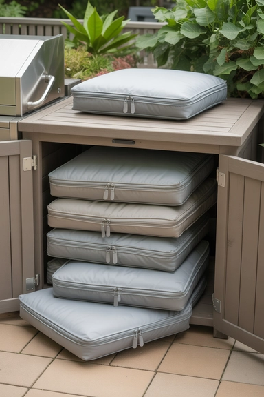 Store Patio Cushions in Storage Bags