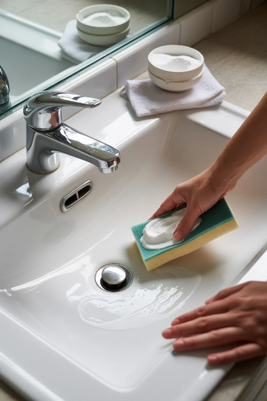 Bathroom Sink Cleaning Method That Removes Toothpaste Residue
