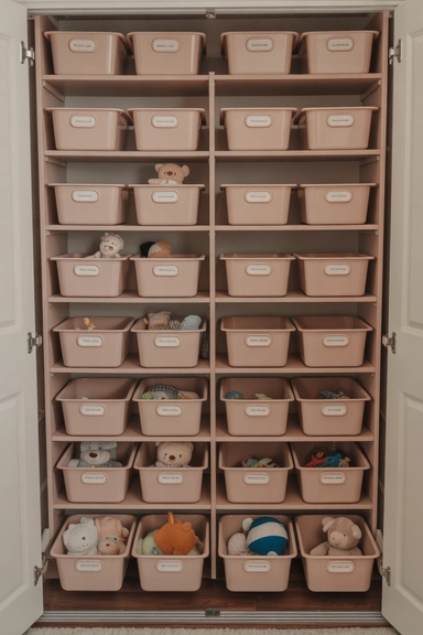 Built-In Closet Zone Dedicated to Plush Collections