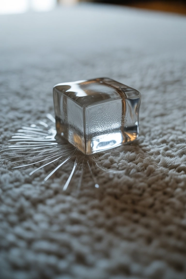 15 Living Room Cleaning Hacks for a Tidier Space 12 Ice Cubes on Carpet Dents from Furniture