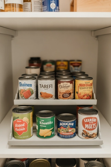  Tiered Shelf Risers for Canned Goods Visibility