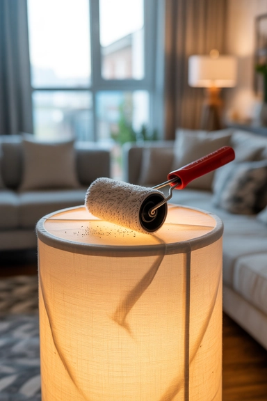 Lint Rollers Clean Lamp Shades and Fabric Surfaces Fast
