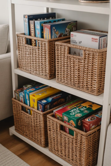 Puzzle and Board Game Storage Baskets