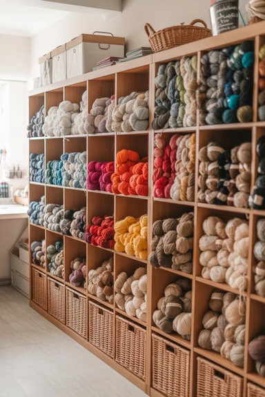 Yarn Storage Cubby Units