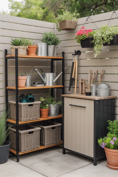Create a Small Outdoor Storage Corner