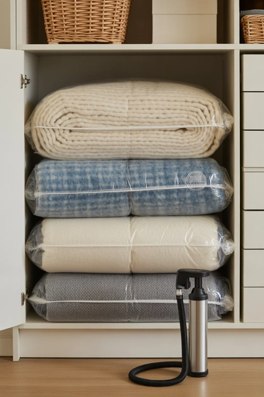 Use Vacuum Storage Bags for Seasonal Blankets