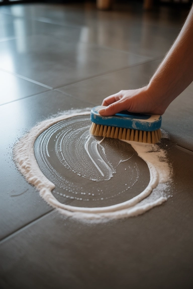 Baking Soda for Stubborn Floor Stains
