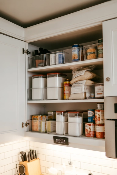 Dedicate One Cabinet Shelf to Bulk Refills Only