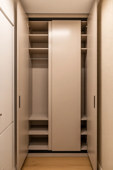 Shallow Built-In Wardrobe with Sliding Doors